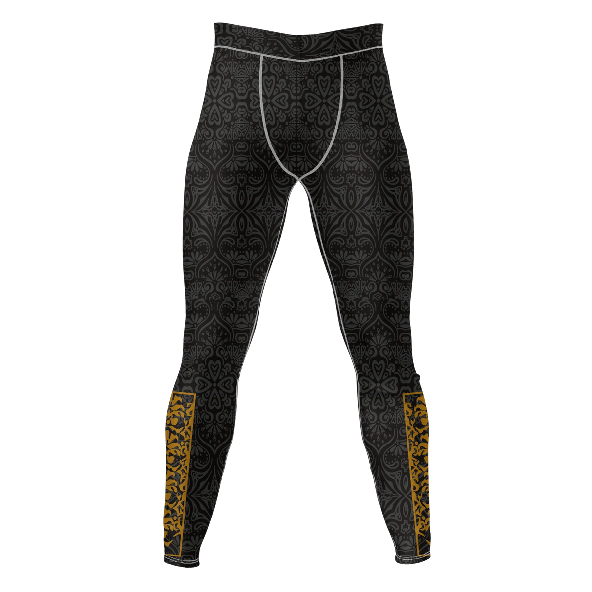 Gilded Bloom – Premium BJJ Rash Guard Compression Pants/Spats/Leggings for Men & Women
