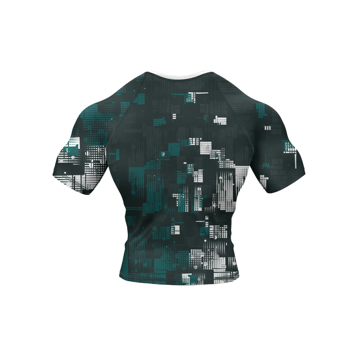 Glitch Grid - Premium BJJ Rash Guard / Compression Top for Men/Women
