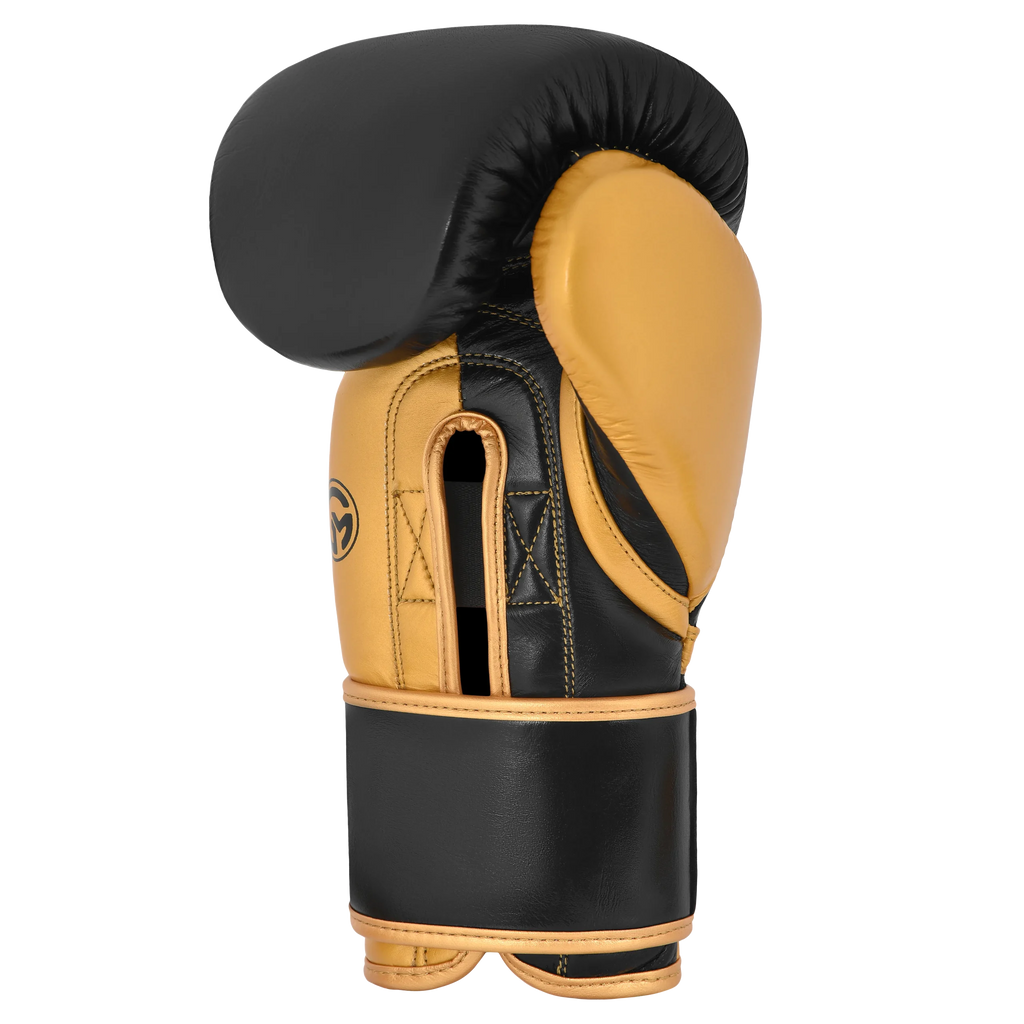 Iron Strike Pro Black boxing glove with multi-layer foam padding
