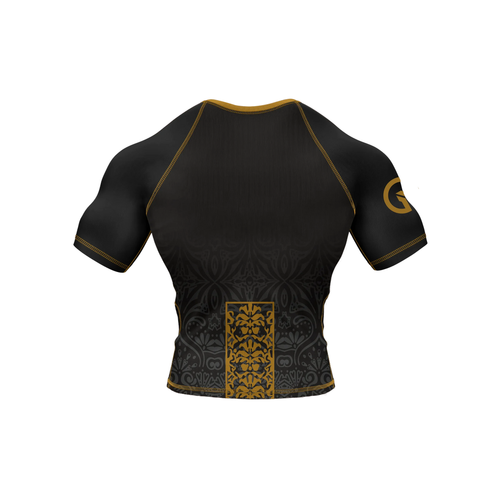Golden Aegis - Premium BJJ Rash Guard / Compression Top for Men/Women