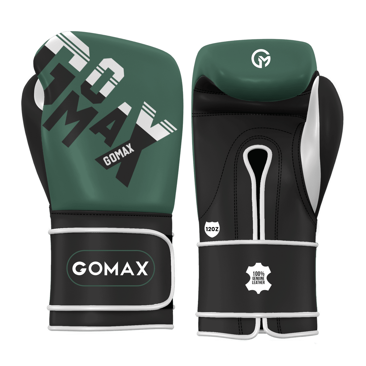 Iron Strike Pro - Streamline | Real Leather Boxing Gloves (Green/Black)