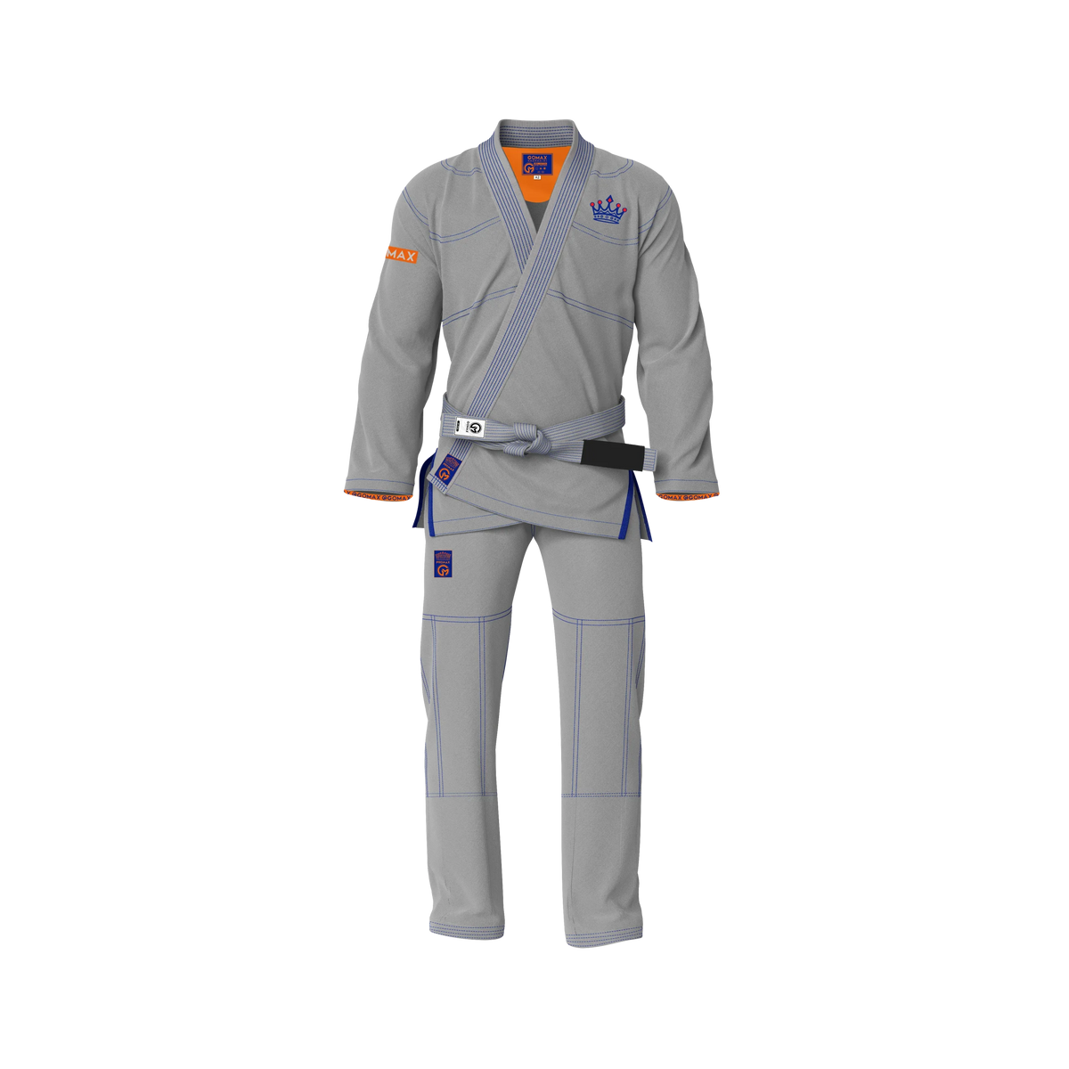 Grey BJJ gi with charcoal finish worn during jiu jitsu sparring