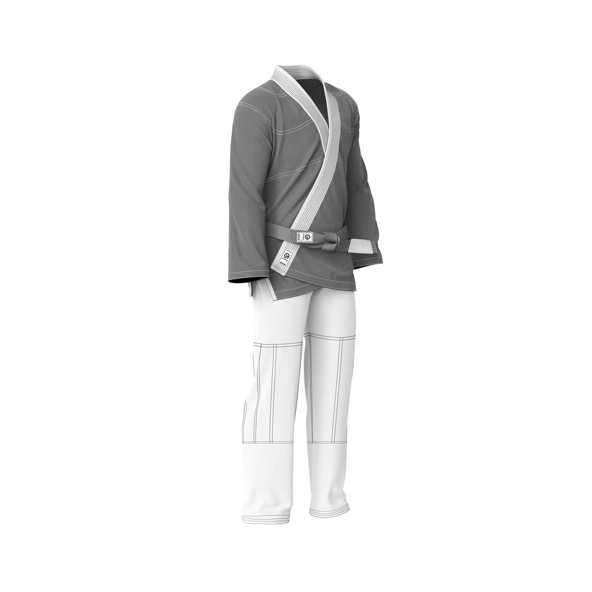 Grey/White BJJ Gi - Brazilian Jiu Jitsu Gi Core Series - G3
