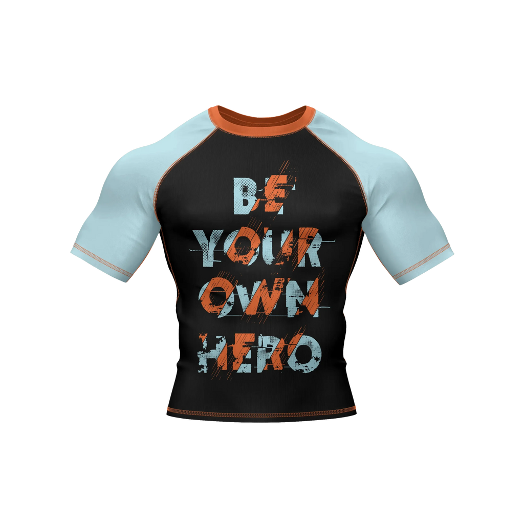 Hero Code - Premium BJJ Rash Guard / Compression Top for Men/Women