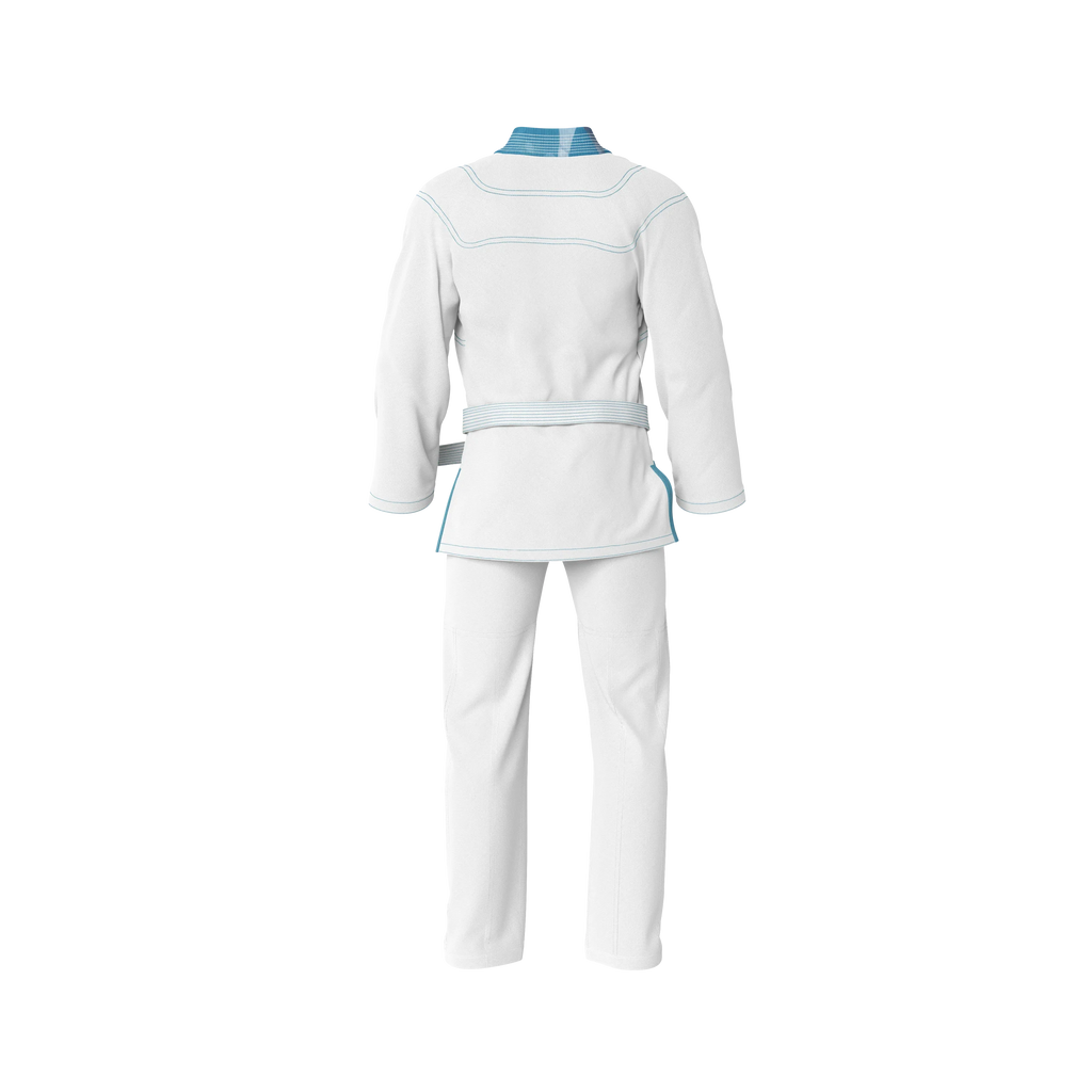 White Ice Dragon BJJ GI - Sublimation Brazilian Jiu Jitsu Gi - Premium Elite Series
