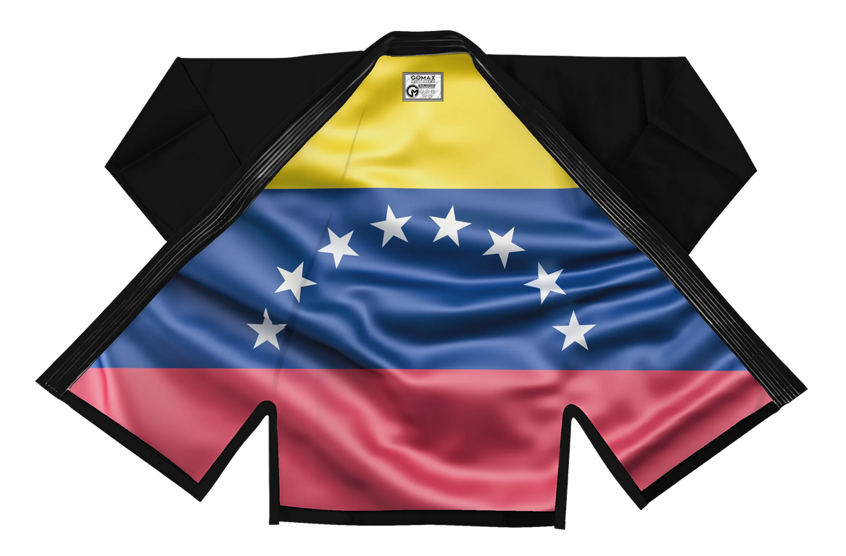 Venezuela Black Sublimation Brazilian Jiu Jitsu Gi - Patriotic Series Flagwave (BJJ GI)