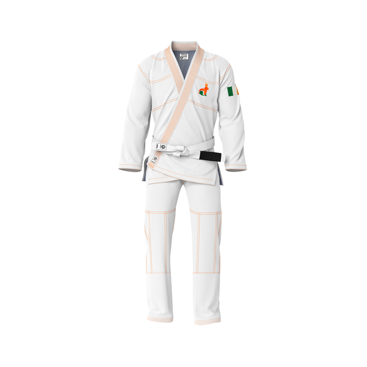 Ireland White Sublimation Brazilian Jiu Jitsu Gi - Patriotic Series - Flagwave (BJJ GI)