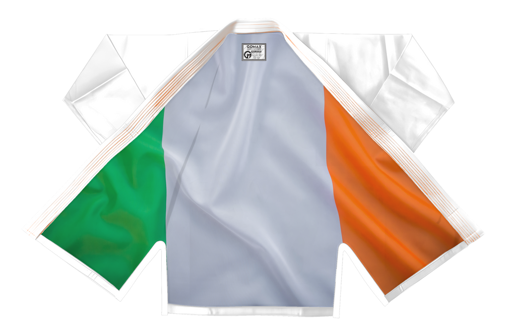 Ireland White Sublimation Brazilian Jiu Jitsu Gi - Patriotic Series - Flagwave (BJJ GI)