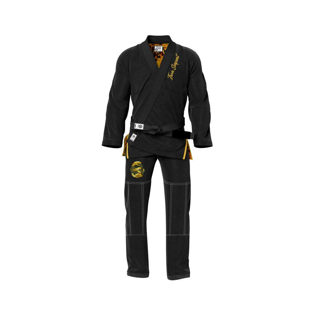 Iron Serpent Sublimation Black Brazilian Jiu Jitsu Gi - Premium Elite Series (BJJ GI)