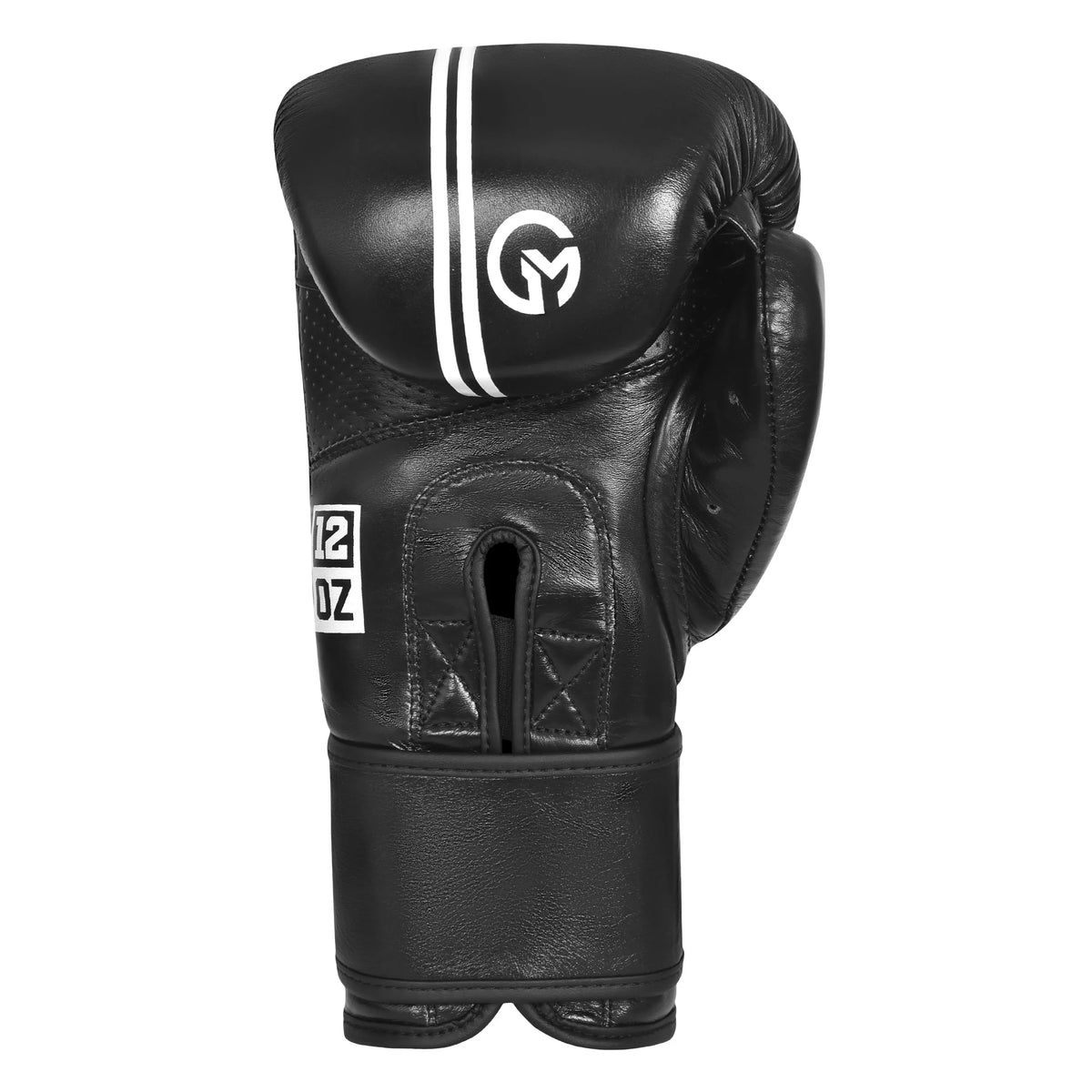 Durable Black leather boxing glove with antimicrobial inner lining – Iron Strike Pro Curve