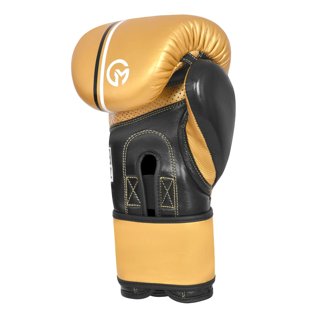 gold training gloves for boxing and sparring