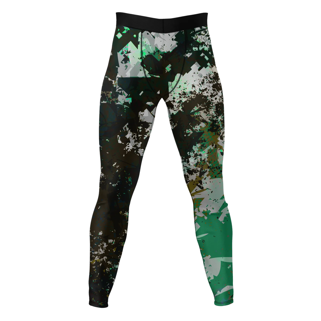 Jungle Static – Premium BJJ Rash Guard Compression Pants/Spats/Leggings for Men & Women