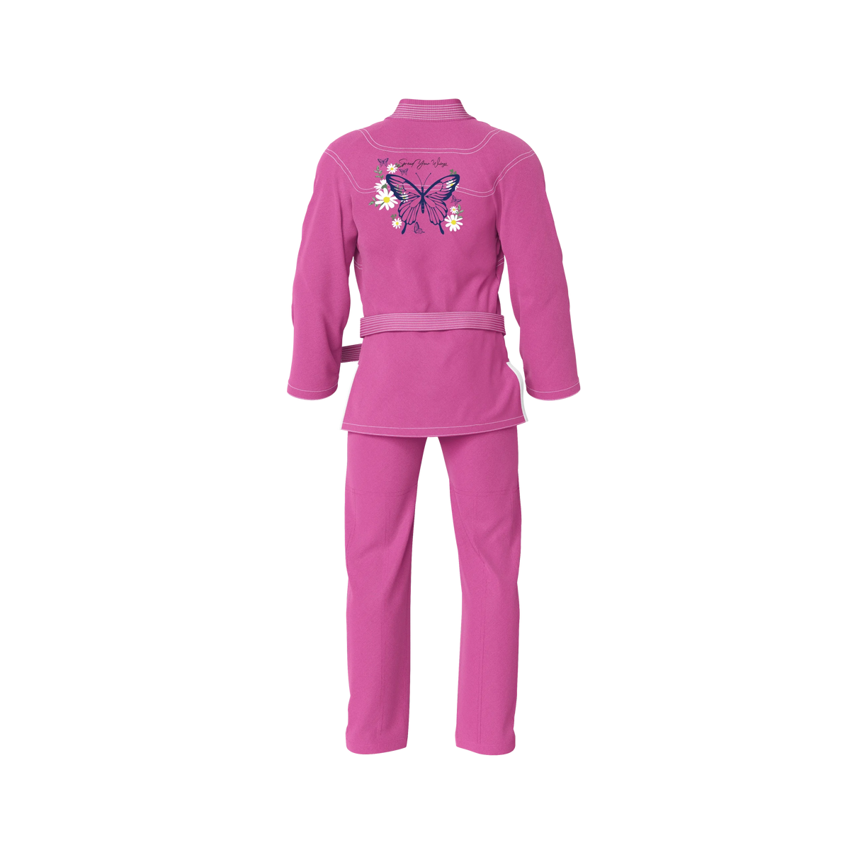 Just Butterfly Sublimation Pink Brazilian Jiu Jitsu Gi - Premium Summit Series (BJJ GI)