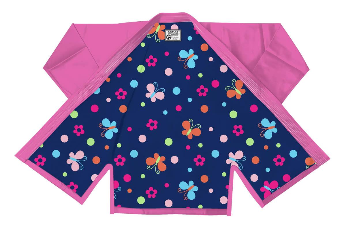 Just Butterfly Sublimation Pink Brazilian Jiu Jitsu Gi - Premium Summit Series (BJJ GI)