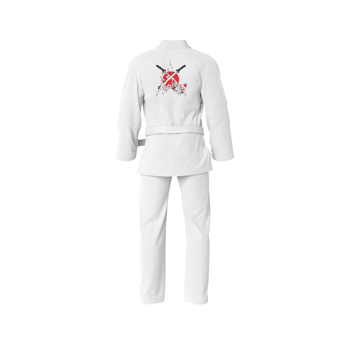 White Kitsune Blossom BJJ Gi - Sublimation Brazilian Jiu Jitsu Gi - Premium Summit Series