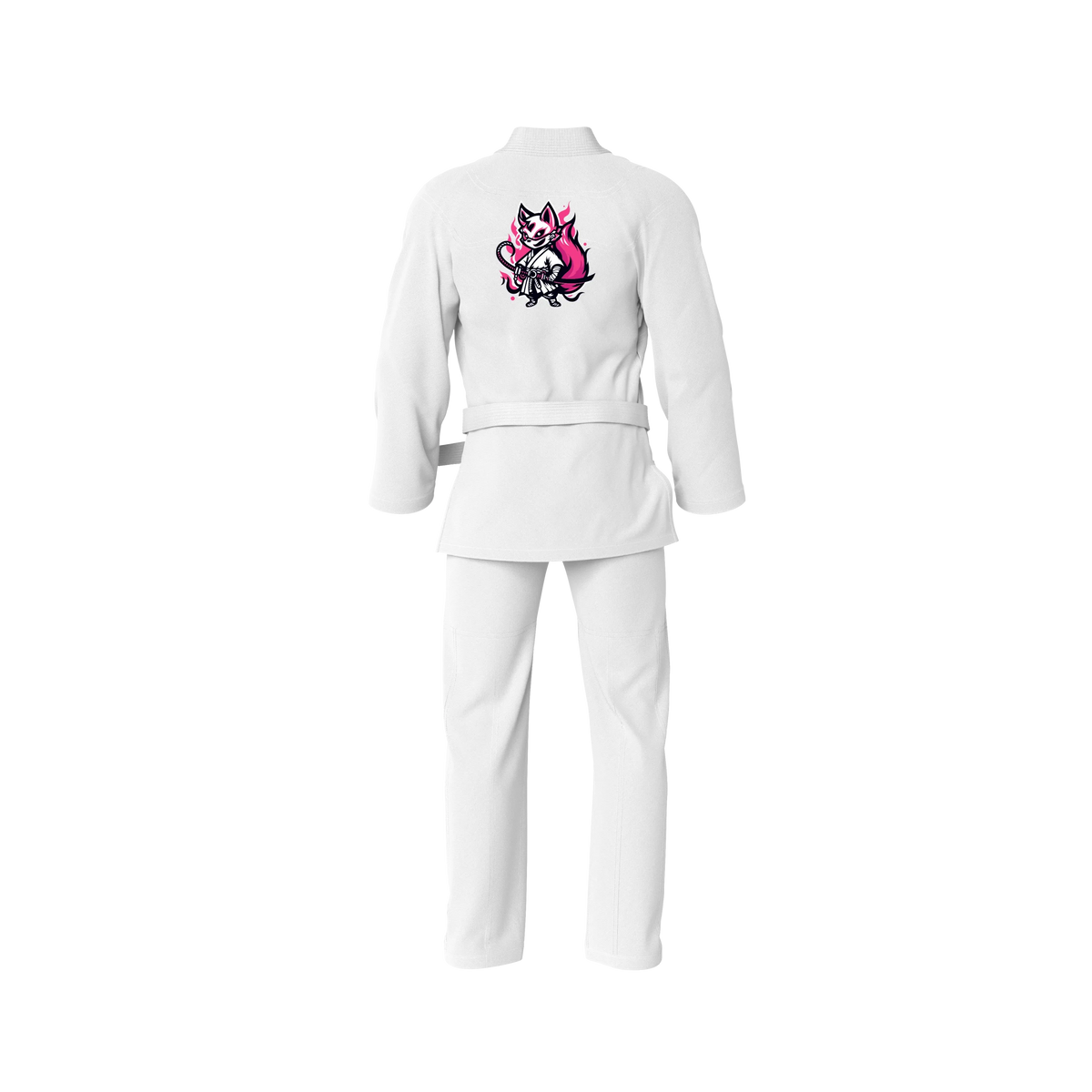 White Kitsune Warrior Gi Sublimation Brazilian Jiu Jitsu Gi - Premium Summit Series (BJJ GI)