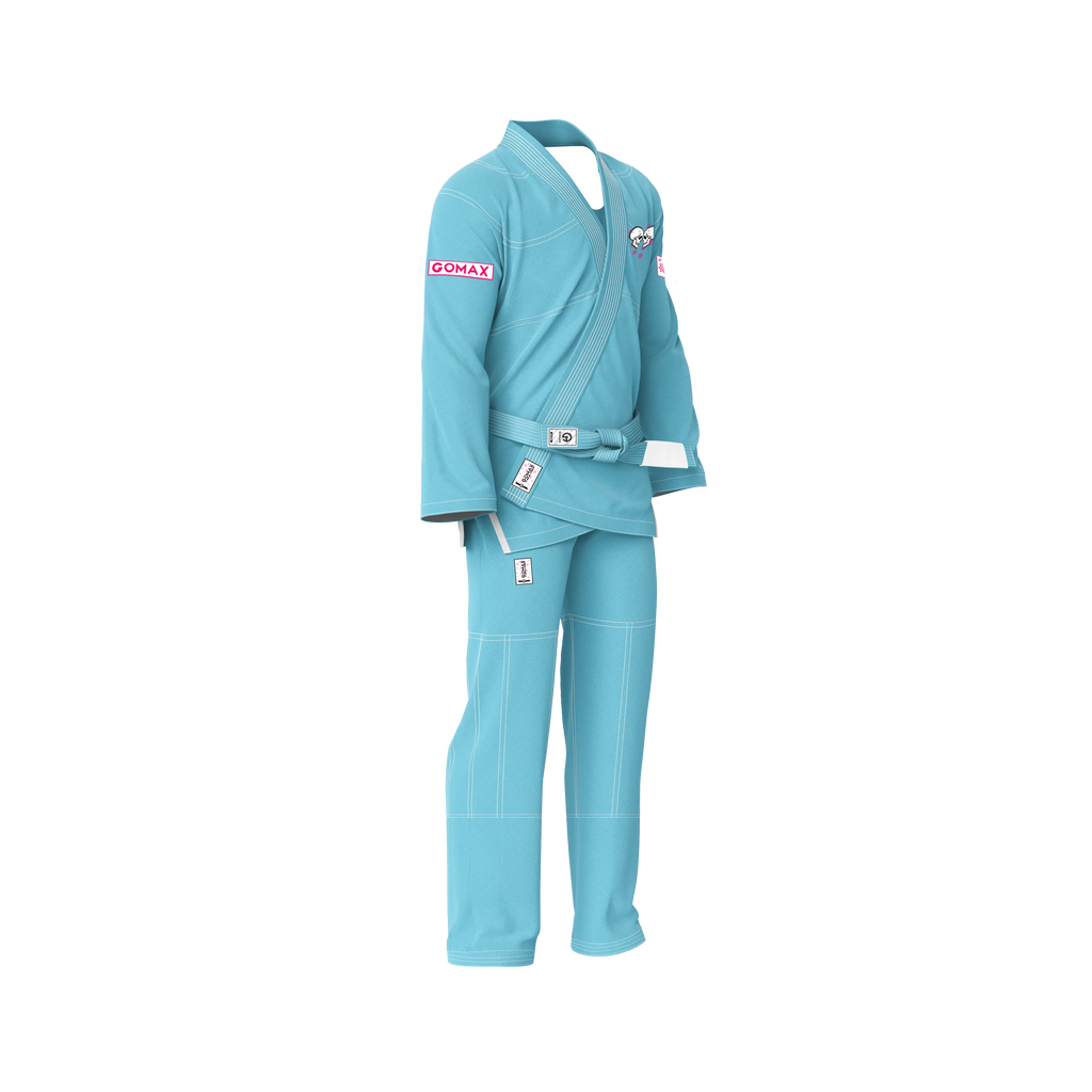 light blue jiu jitsu gi featuring reinforced collar and breathable fabric for comfort and performance