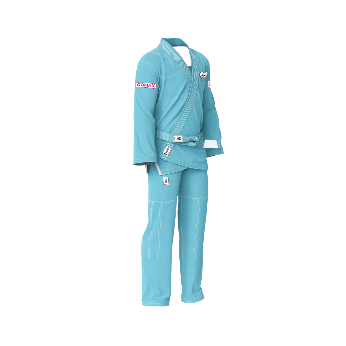light blue jiu jitsu gi featuring reinforced collar and breathable fabric for comfort and performance