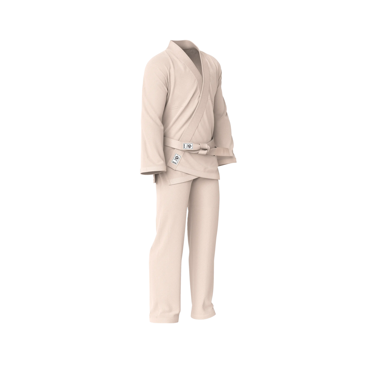 Summer-ready cream gi side profile highlighting lightweight fit and durable seams