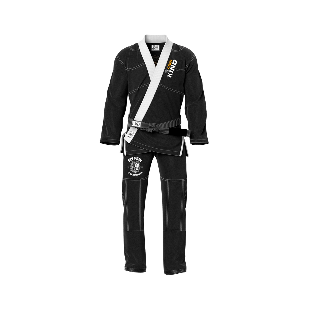 Lion King Sublimation Black Brazilian Jiu Jitsu Gi - Premium Elite Series (BJJ GI)