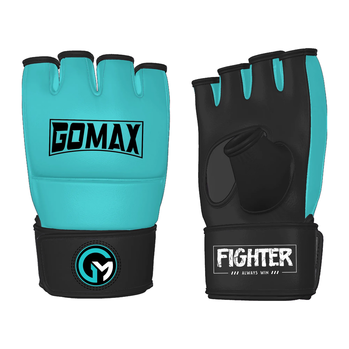 MMA punching gloves with fighter design and open-palm grip for striking and pad work