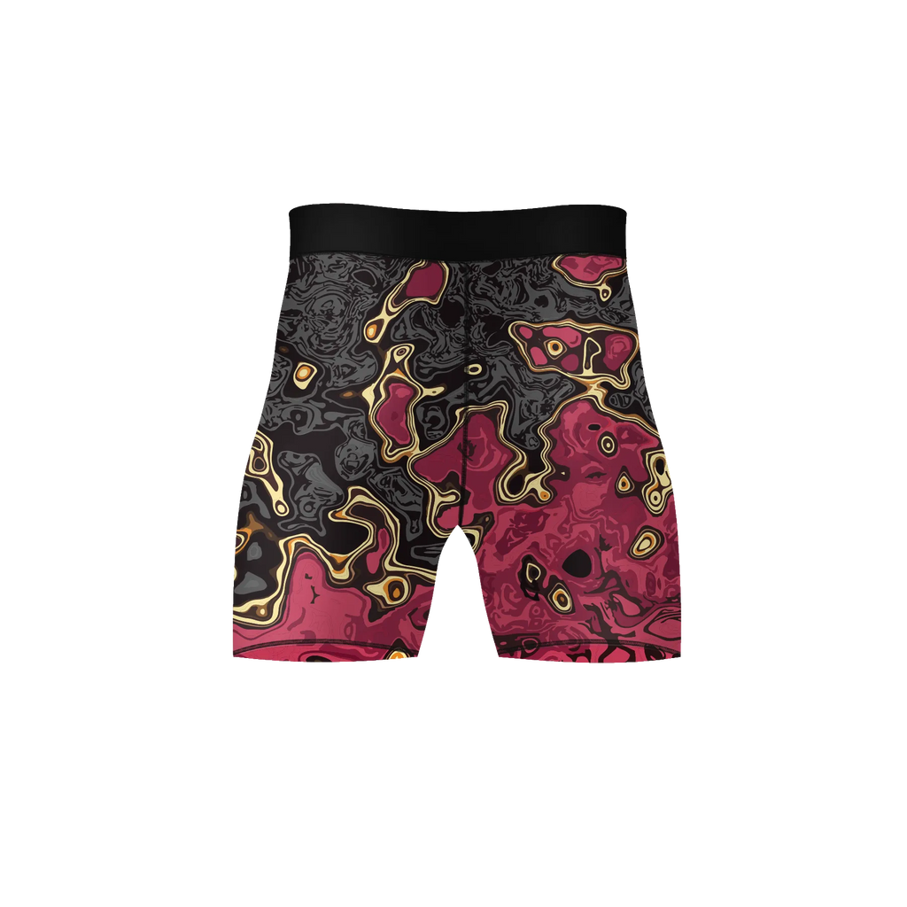 Marbled Lava – Premium BJJ Rash Guard Compression Shorts for Men & Women