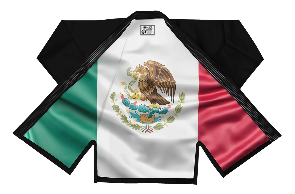 Mexican Black Sublimation Brazilian Jiu Jitsu Gi - Patriotic Series - Flagwave (BJJ GI)