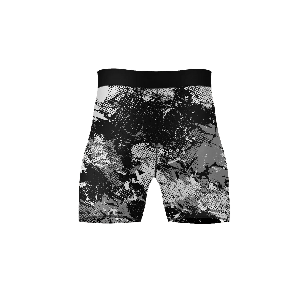 Monochrome Mayhem – Premium BJJ Rash Guard Compression Shorts for Men & Women