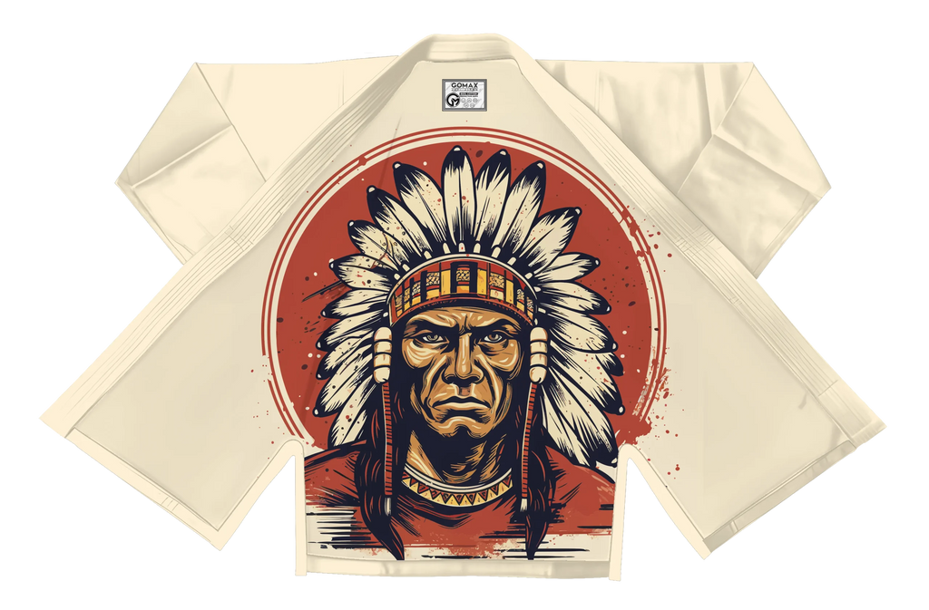 Native American Sublimation Cream Brazilian Jiu Jitsu Gi - Premium Summit Series (BJJ GI)
