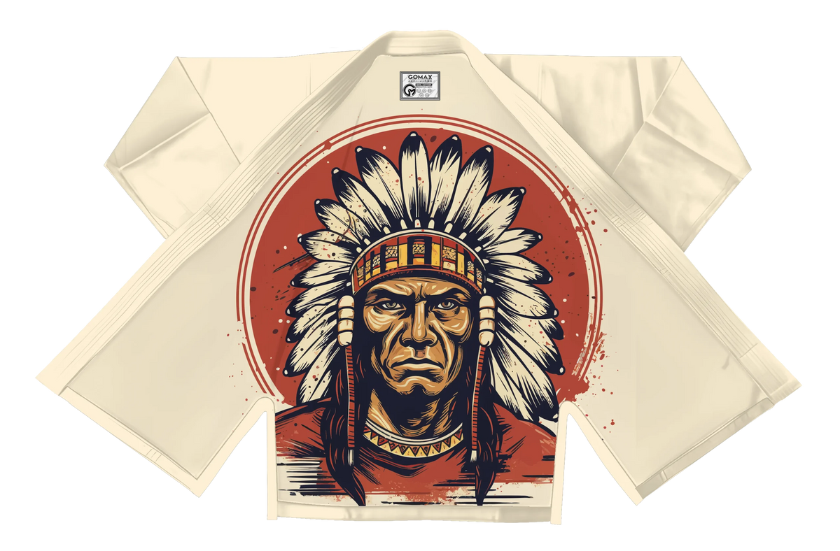 Native American Sublimation Cream Brazilian Jiu Jitsu Gi - Premium Summit Series (BJJ GI)