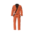 Jiujitsu orange gi worn by youth athlete during beginner BJJ training