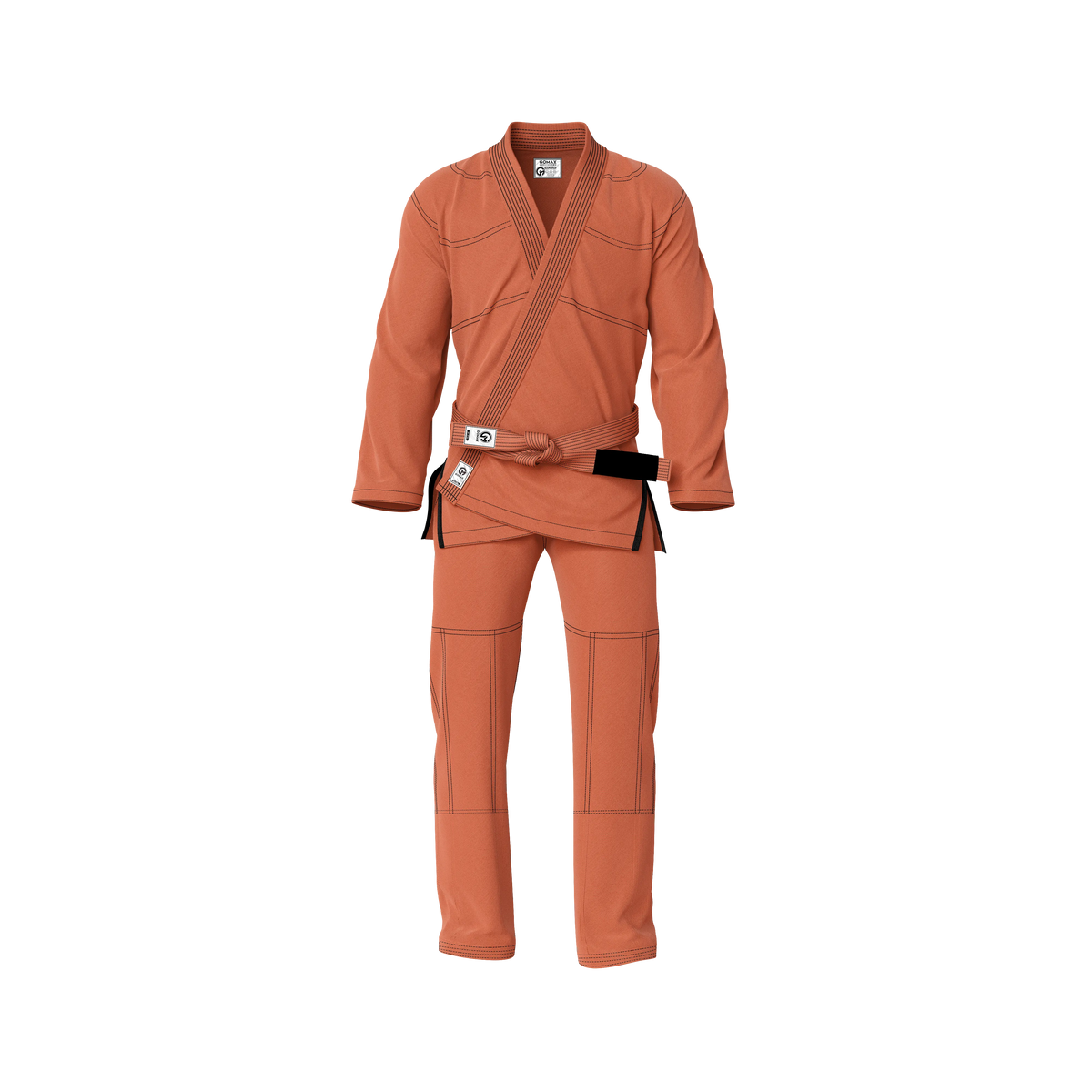Orange gi for men shown during jiu jitsu training session