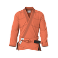 Front view of orange gi for women showing tailored fit and sleek design for female athletes in BJJ.