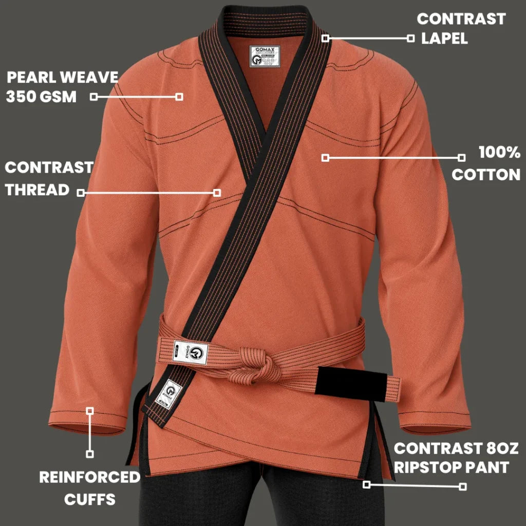 Orange/Black BJJ Gi - Brazilian Jiu Jitsu Gi Core Series - G3