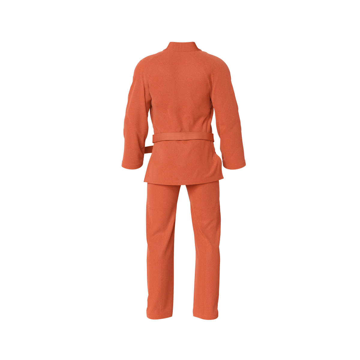 Basic orange gi for beginners shown in martial arts gym setting