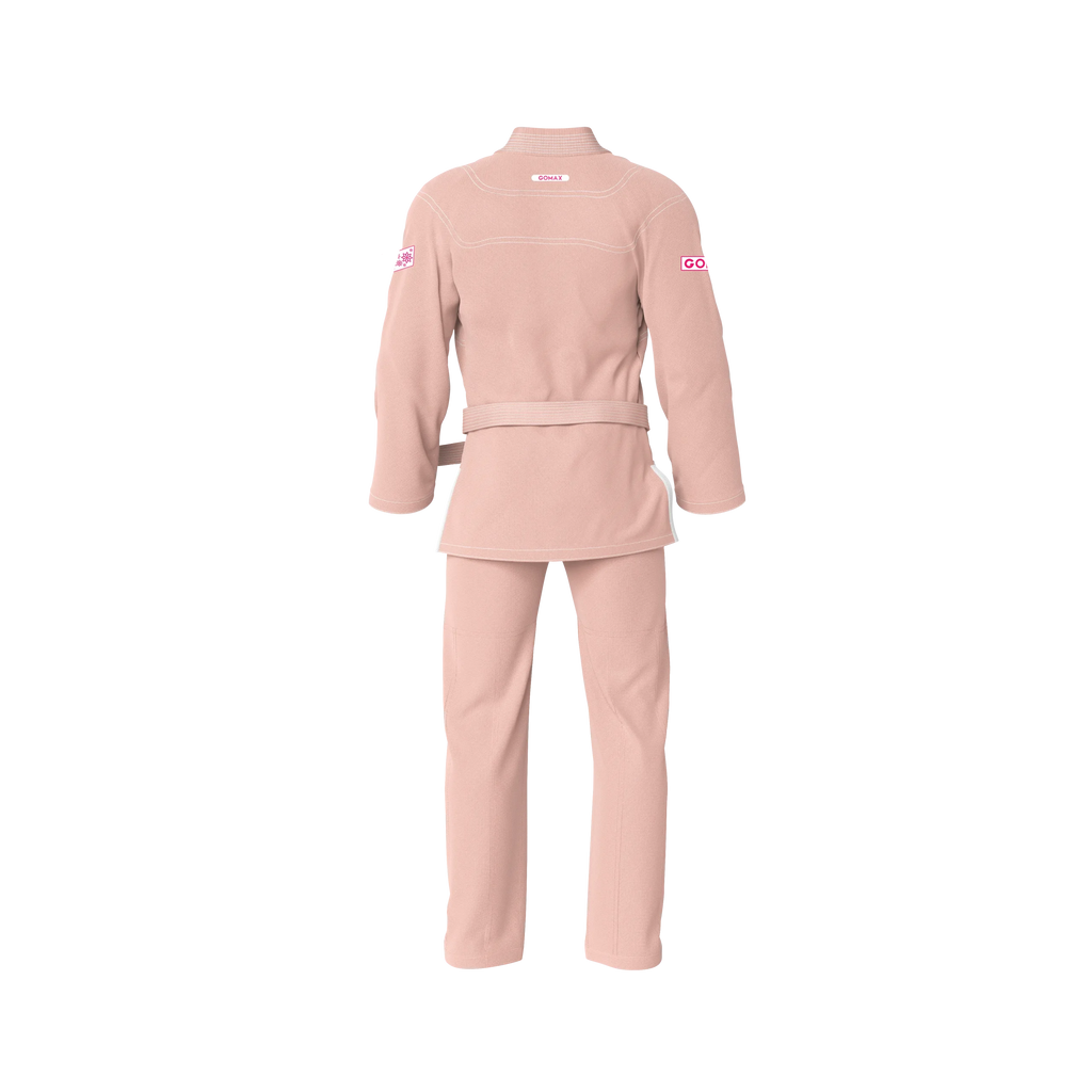 peach jiu jitsu gi featuring reinforced collar and breathable fabric for comfort and performance
