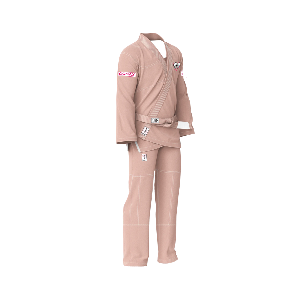 peach jiu jitsu gi featuring reinforced collar and breathable fabric for comfort and performance