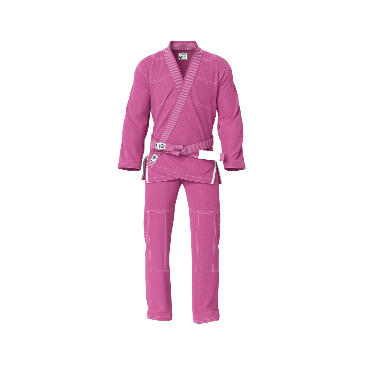 Pink gi for girls worn by youth athlete during beginner jiu jitsu class