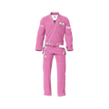 Pink BJJ Gi with pearl weave jacket and reinforced ripstop pants