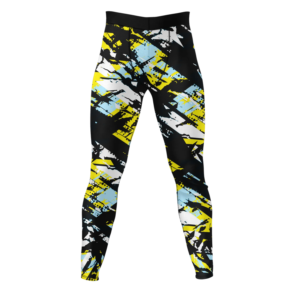 Pixel Surge – Premium BJJ Rash Guard Compression Pants/Spats/Leggings for Men & Women