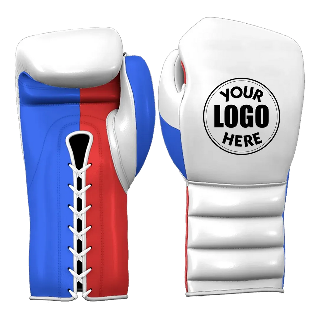 Personalized boxing gloves with Predator Pro logo and custom wrist design