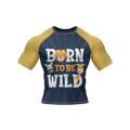 Born to Be Wild - Premium BJJ Rash Guard / Compression Top for Kids (Tiny Titans)