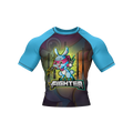 Lightning Hopper - Premium BJJ Rash Guard / Compression Top for Kids (Tiny Titans)