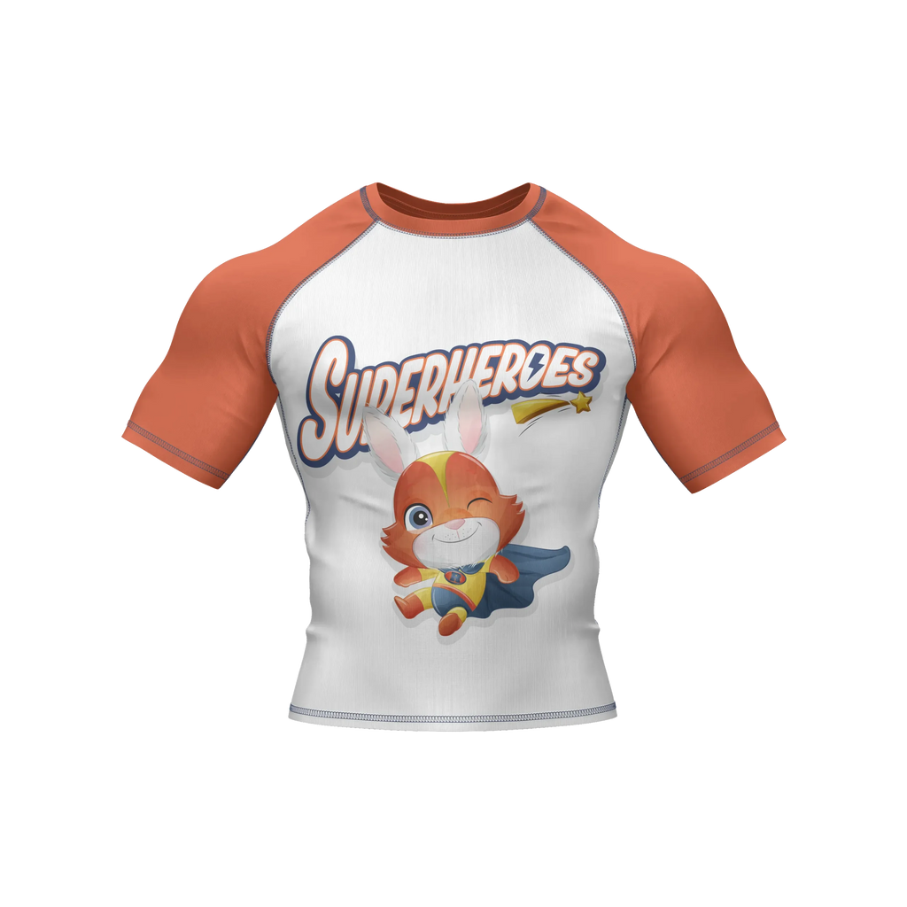 Super Bunny Bolt - Premium BJJ Rash Guard / Compression Top for Kids (Tiny Titans)
