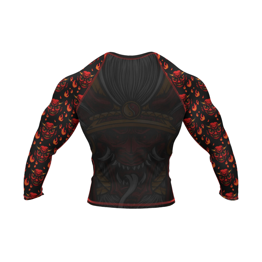 Oni Mask 1 - Premium BJJ Rash Guard / Compression Top for Men/Women (Guardian Line)
