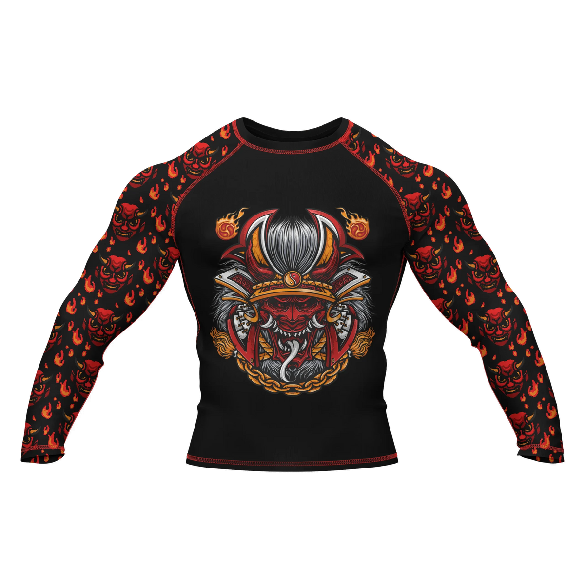Oni Mask 1 - Premium BJJ Rash Guard / Compression Top for Men/Women (Guardian Line)