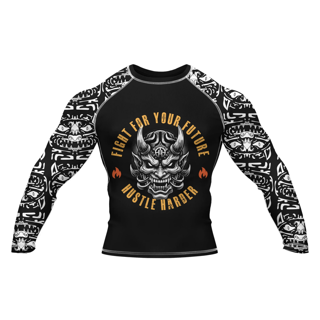Oni Mask 4 - Premium BJJ Rash Guard / Compression Top for Men/Women (Guardian Line)