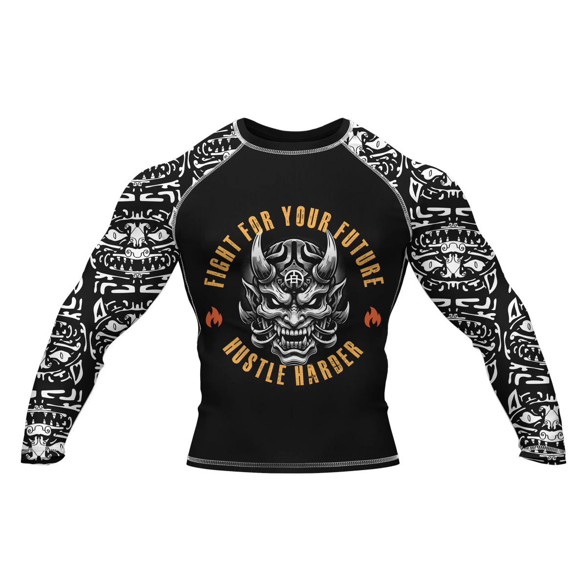 Oni Mask 4 - Premium BJJ Rash Guard / Compression Top for Men/Women (Guardian Line)