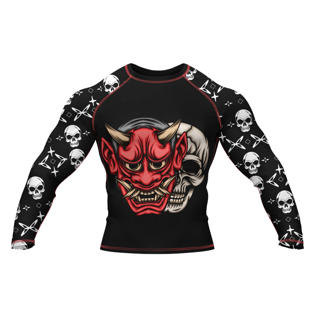 Oni Mask 7 - Premium BJJ Rash Guard / Compression Top for Men/Women (Guardian Line)