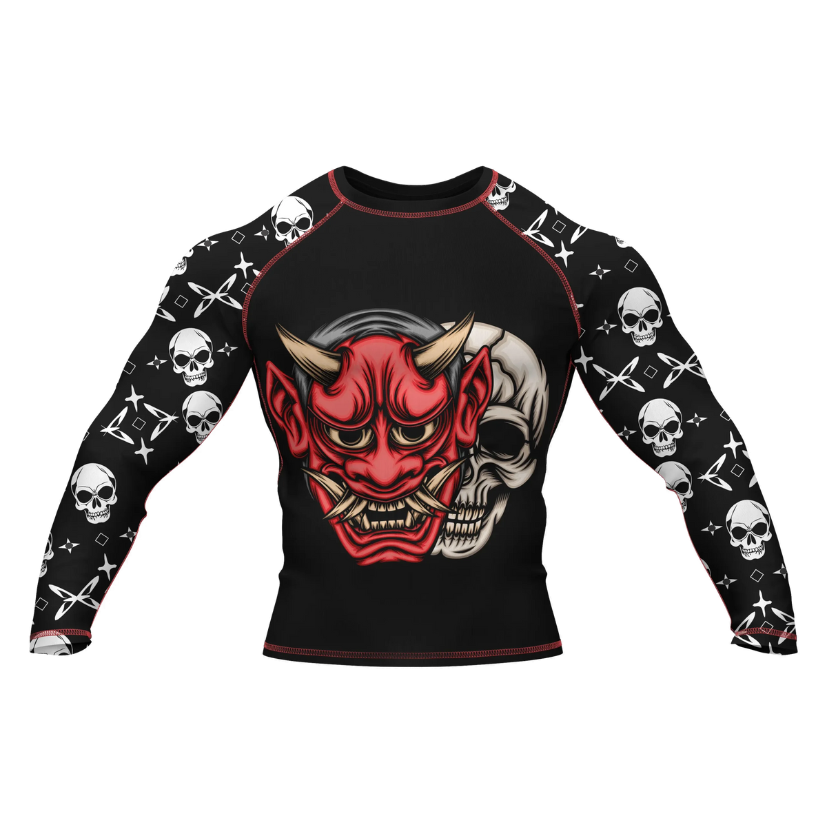 Oni Mask 7 - Premium BJJ Rash Guard / Compression Top for Men/Women (Guardian Line)